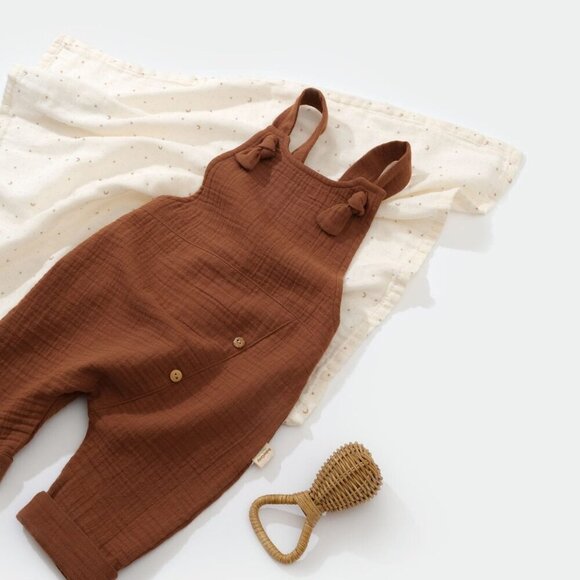 100% Organic Cotton Salopet Romper,Unisex - Picture 4 of 8